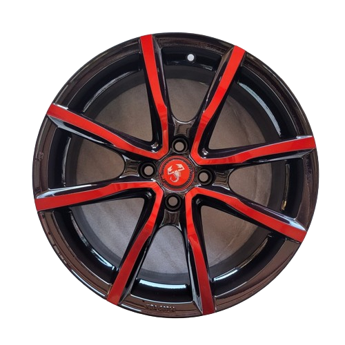 Cerchi in lega Abarth Grande Punto 17 Mak Milano4 Black and Red