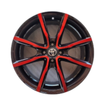 Cerchi in lega Toyota Yaris 17 Mak Milano4 Black and Red