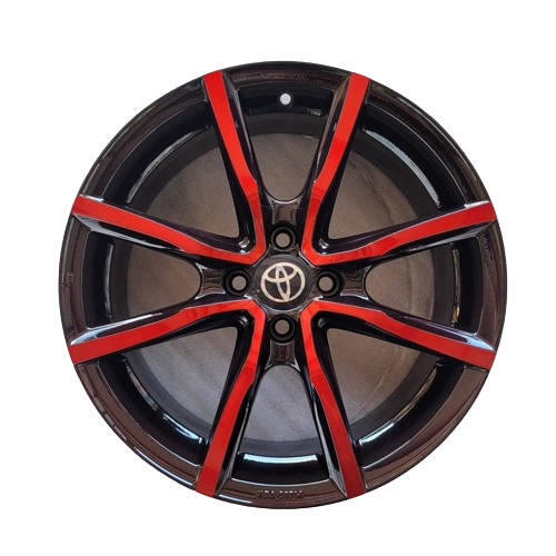 Cerchi in lega Toyota Yaris 17 Mak Milano4 Black and Red